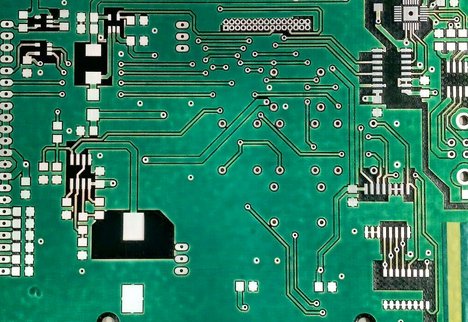 Printed circuit board created with LPKF in-house prototyping equipment