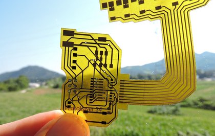 Double-sided flex printed circuit board